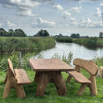 Eiken tuinset Athilla in licht bruine olie