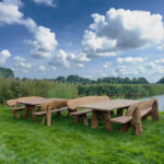 Eiken tuinset Athilla in licht bruine olie