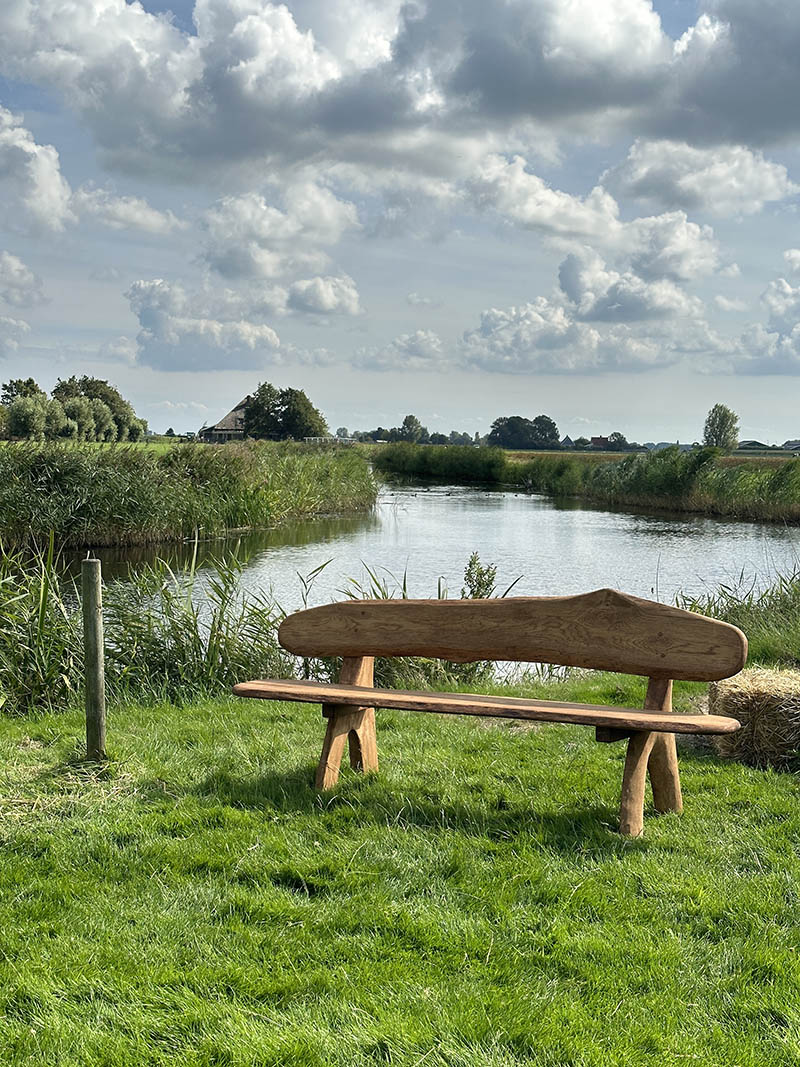 Eiken tuinset Athilla in licht bruine olie