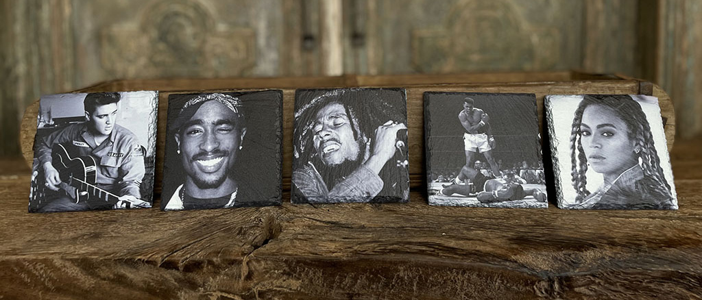 Leistenen onderzetters artiesten