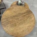 Prachtige ronde handige bijzettafeltjes van balok op stalen pootjes. Super handig en in verschillende diameters en hoogtes verkrijgbaar.