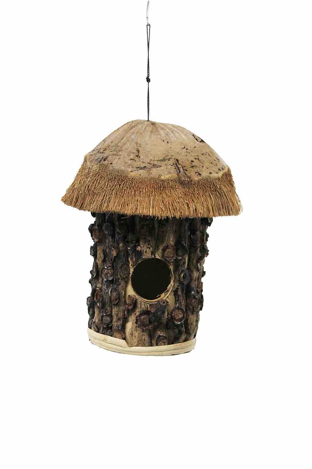 Vogelhuis met kokos dak