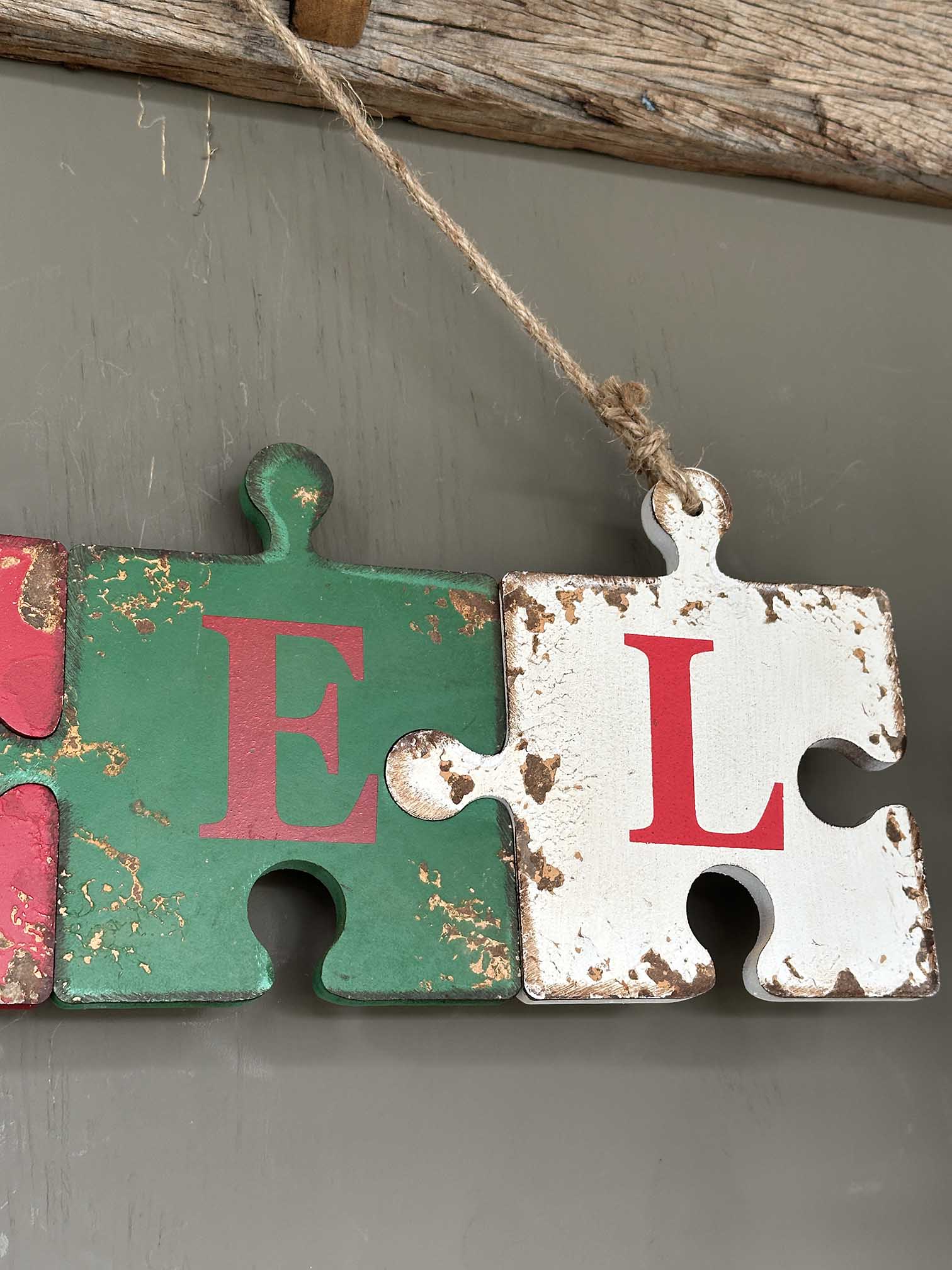 Houten puzzel hanger