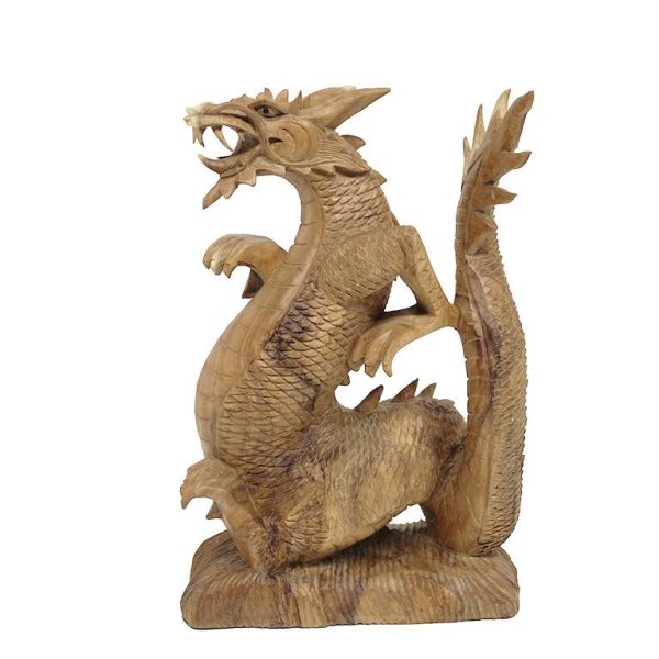 Speelse houten draak