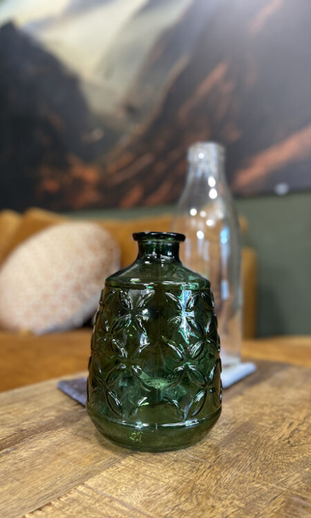 Groen vaasje retro print