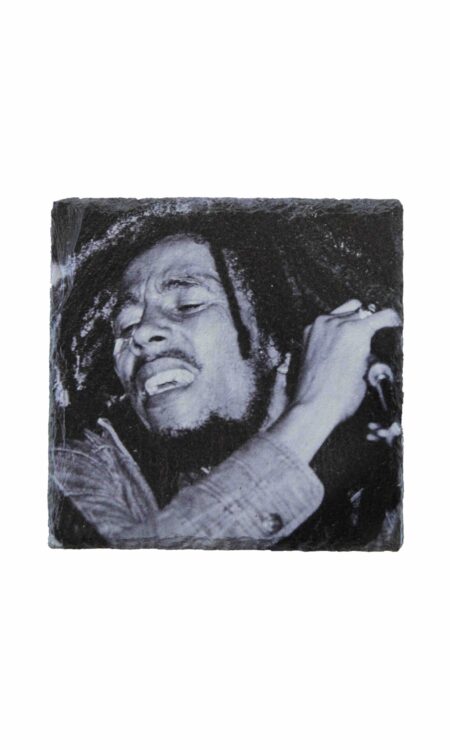 Leistenen onderzetter met Bob Marley