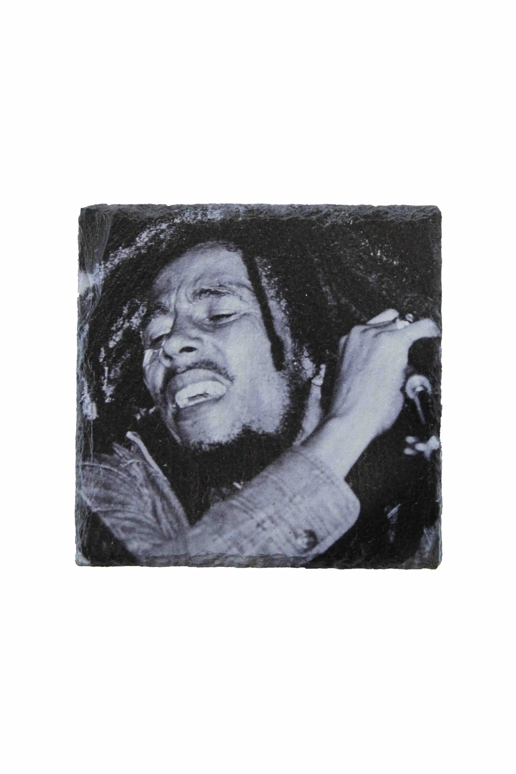 Leistenen onderzetter met Bob Marley