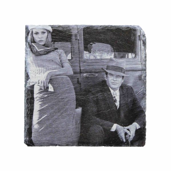 Leistenen onderzetter van bonnie en clyde