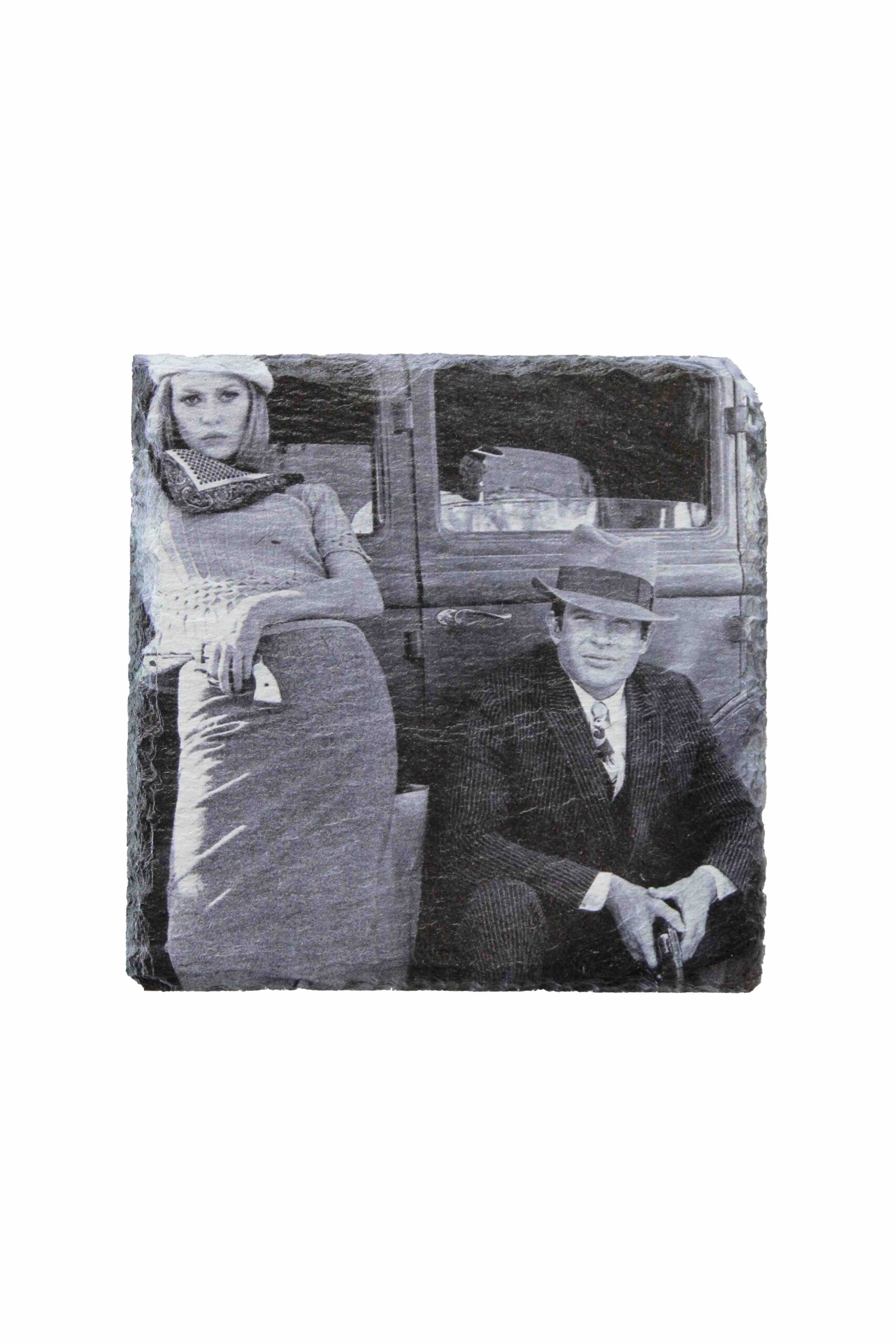 Leistenen onderzetter van bonnie en clyde