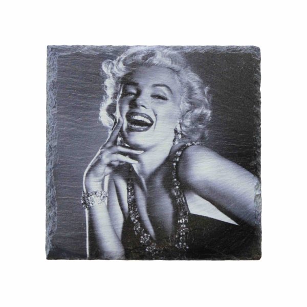Leistenen onderzetter met Marilyn Monroe print