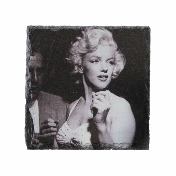 Leistenen onderzetter met Marilyn Monroe print