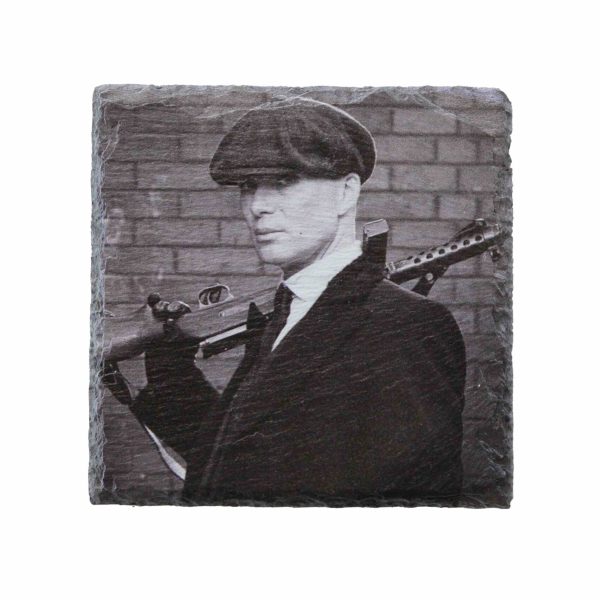 Leistenen onderzetter met Tommy Shelby van de Peaky Blinders