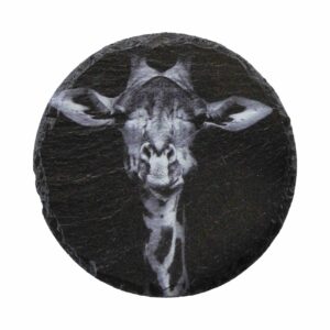 Leistenen onderzetters met giraffe