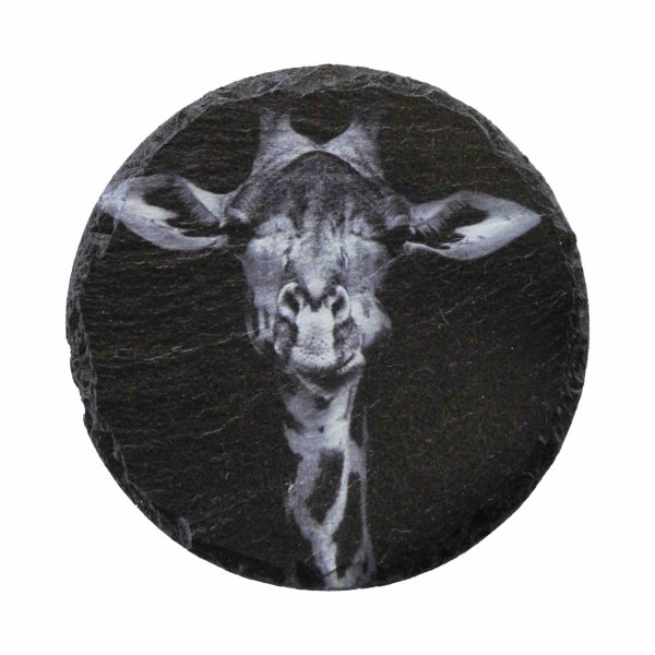 Leistenen onderzetters met giraffe