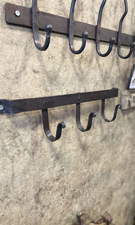 Stoere metalen kapstok 3 haken