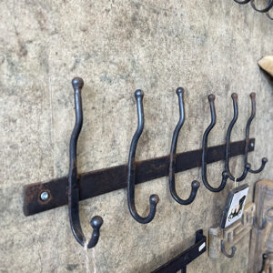 Stoere metalen kapstok 6 haken