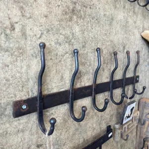 Stoere metalen kapstok 6 haken