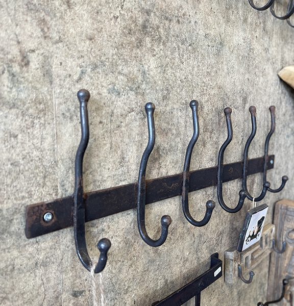 Stoere metalen kapstok 6 haken