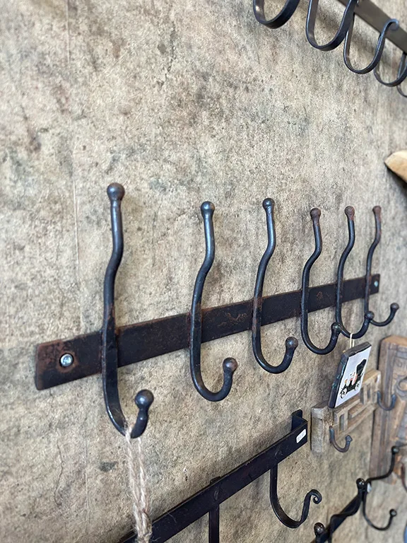 Stoere metalen kapstok 6 haken