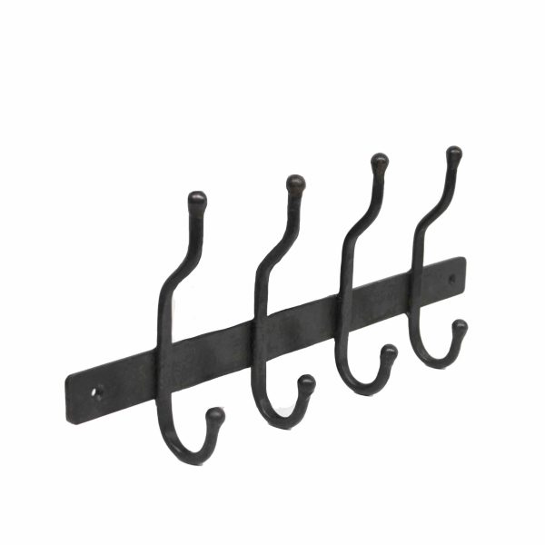 Stoere metalen kapstok 4 haken