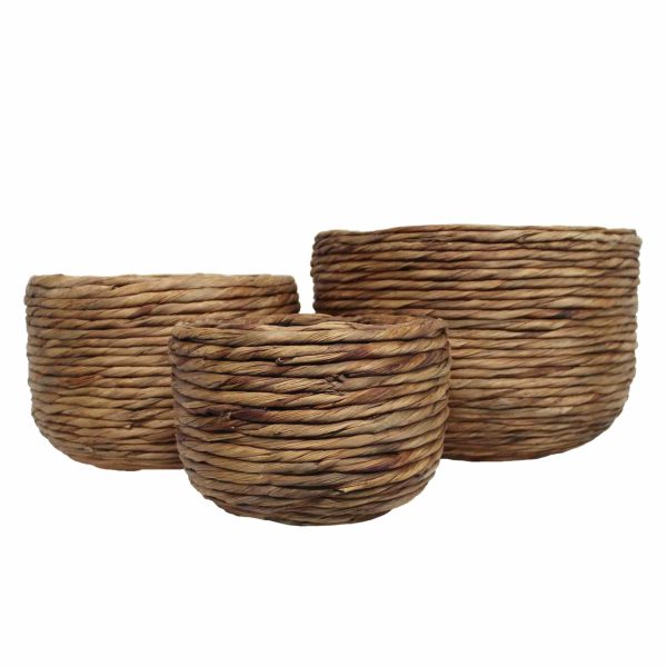 Stijlvolle rotan bloempot