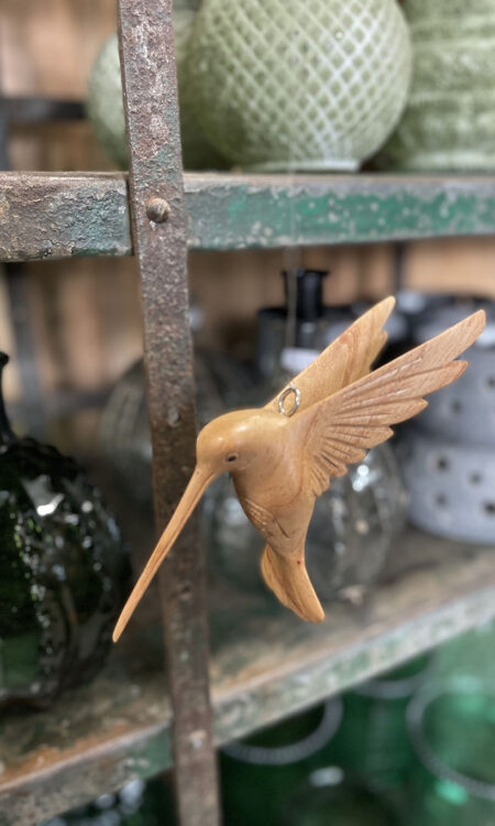 Vliegende kolibrie houtsnijwerk