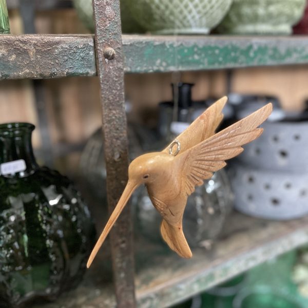 Vliegende kolibrie houtsnijwerk