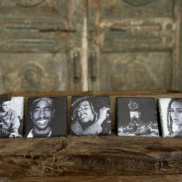 Leistenen onderzetters artiesten