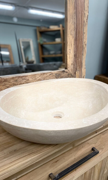 Wasbak travertin 45 gepolijst
