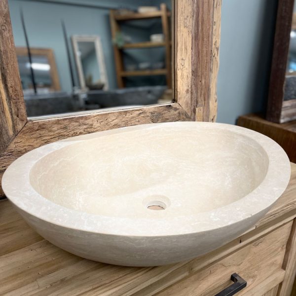 Wasbak travertin 45 gepolijst