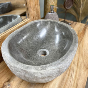 Wasbak riviersteen 45 middelgroot