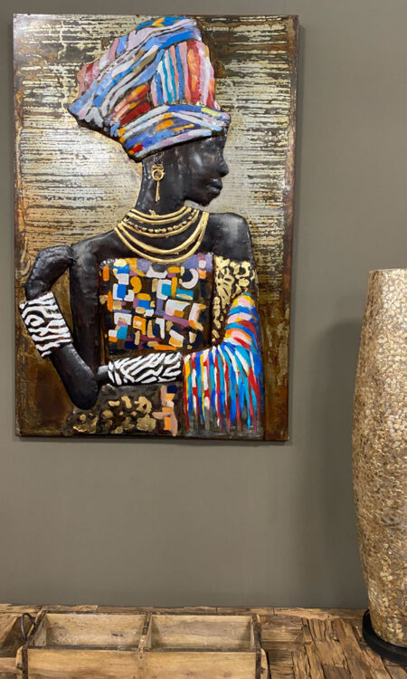 Handmade 3D art African woman