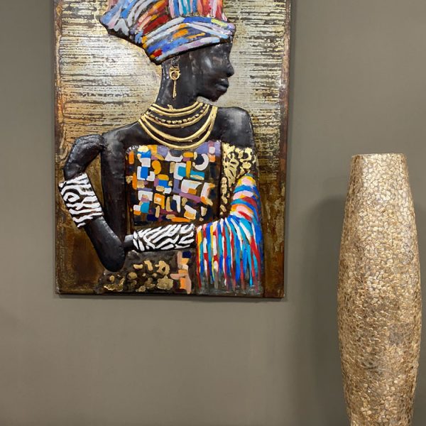 Handmade 3D art African woman
