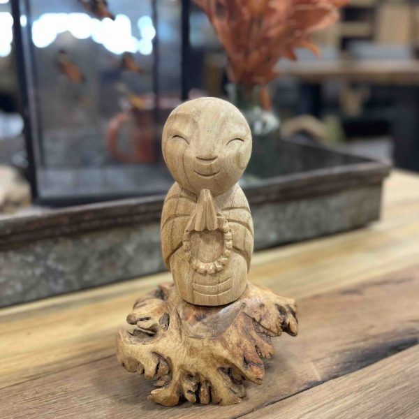 Houten meditatie mannetje