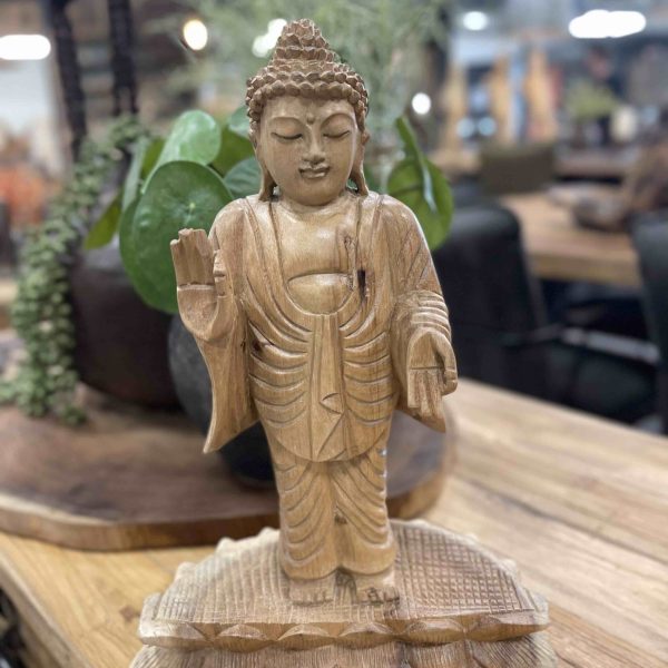 Houtsnijwerk boeddha