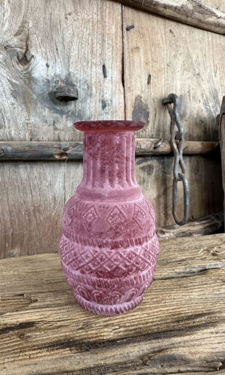 Mat roze deco vaasje