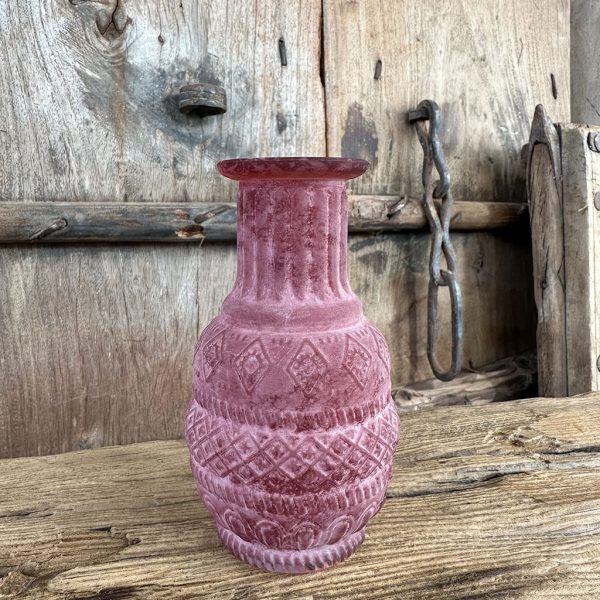 Mat roze deco vaasje