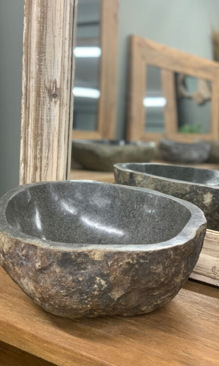 Wasbak riviersteen 35 middelgroot