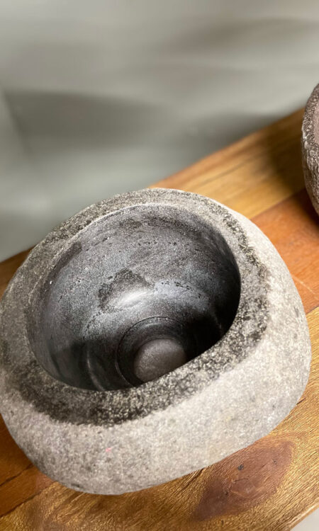 Wasbak riviersteen klein 15