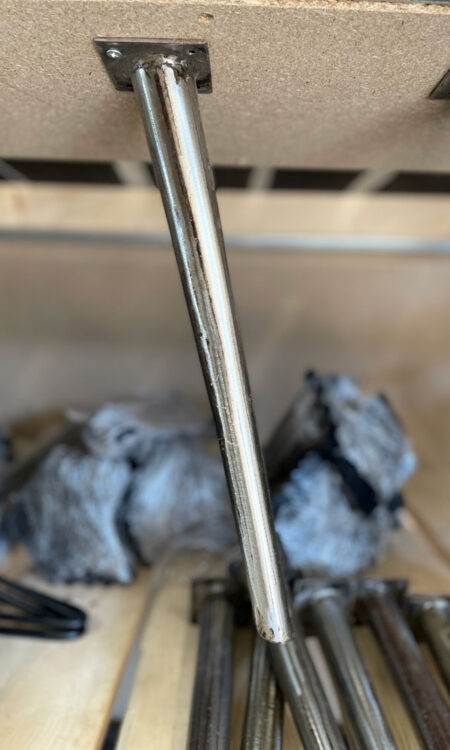 Ronde salontafelpoot staal