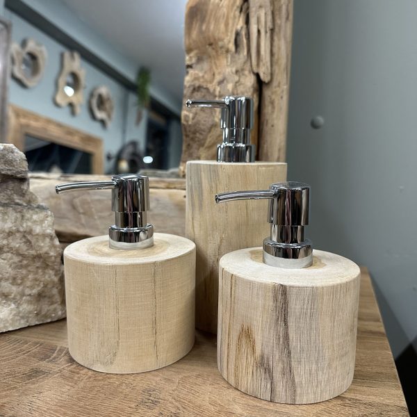 Zeepdispenser hout