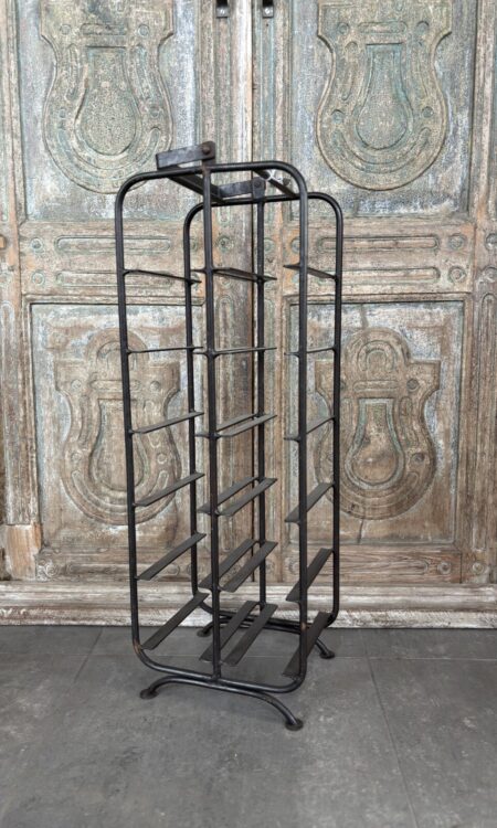 metalen wijnrek breed industrieel wijnrek