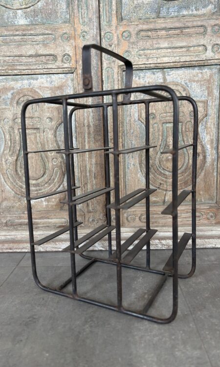 metalen wijnrek breed industrieel wijnrek