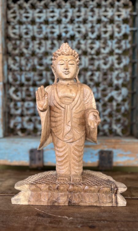 suar boeddha beeld staand houten beeld decoratie
