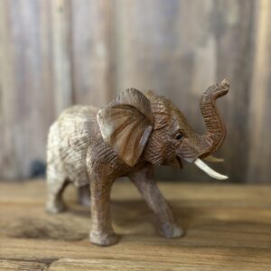 handgesneden houten olifant small beeld decoratie