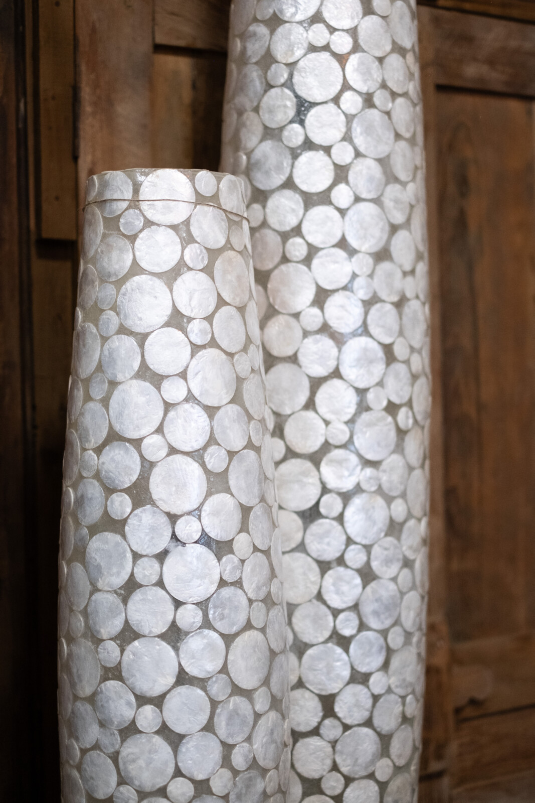 Grote Witte Schelp Vloerlamp – Mozaïek - Afbeelding 3