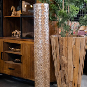 Grote Schelp Vloerlamp – Goud Mozaïek