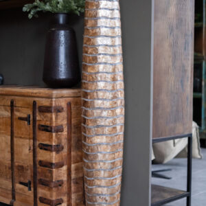 Grote bruine schelp vloerlamp - Mozaïek Design
