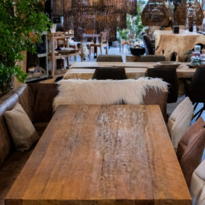 Massief Teakhouten Tafelblad 240cm – Rustiek Design