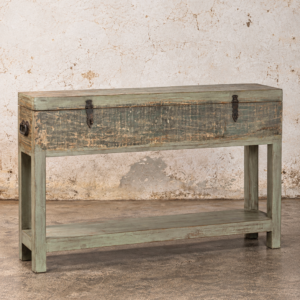 India sidetable Eshan met opbergvak en verweerde afwerking
